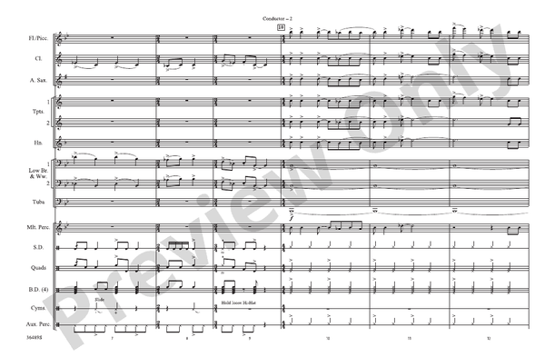 Black Dog – Marching Band Conductor Score & Parts (Digital Download)