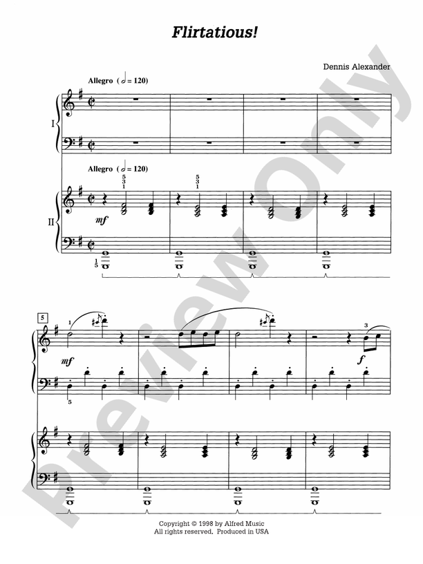 Flirtatious! - 2 Pianos, 4 Hands (Digital Download)