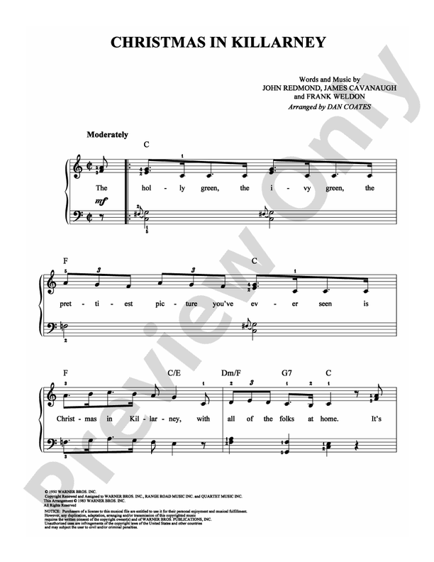 Christmas in Killarney - DSM-PS-0008521 - Easy Piano (Digital Download)