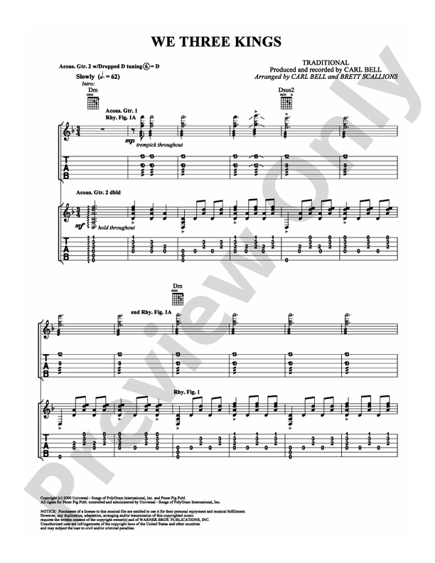 We Three Kings - Guitar TAB (Digital Download)