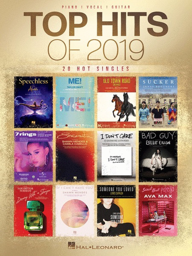 Top Hits of 2019 - Piano/Vocal/Guitar PVG Hal Leonard 302271