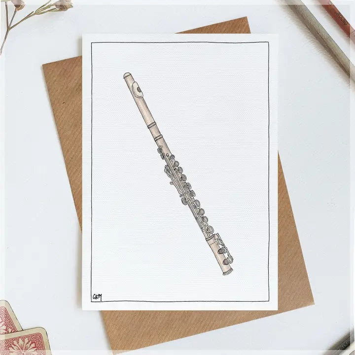 Greeting Card -a flute. Erlenmeyer Publication.