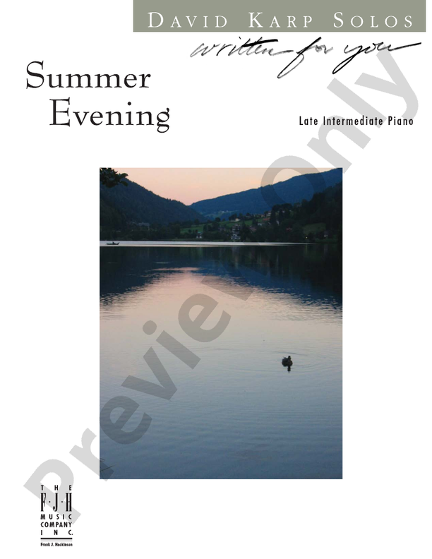 Summer Evening - Piano (Digital Download)