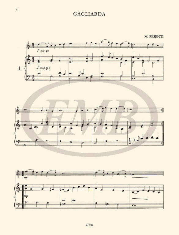Dances of the Baroque Era Volume 1 - Violin/Piano Accompaniment edited by Oliver/Frigyes EMB Z4703