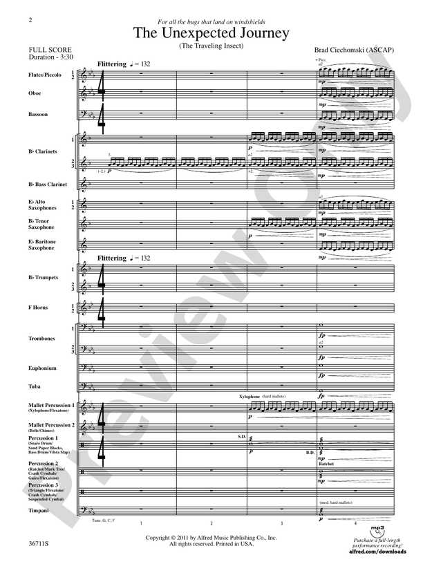 The Unexpected Journey - Concert Band Conductor Score & Parts (Digital Download)