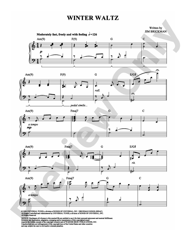 Winter Waltz - Piano (Digital Download)