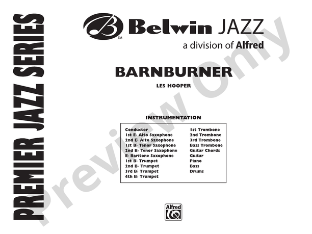 Barnburner - Jazz Ensemble Conductor Score & Parts(Digital Download)