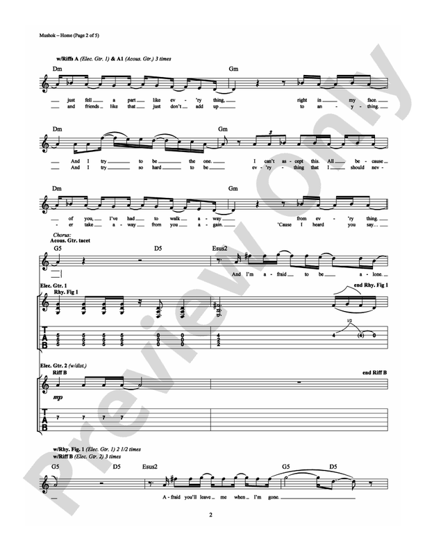 Home - Staind - Guitar TAB (Digital Download)