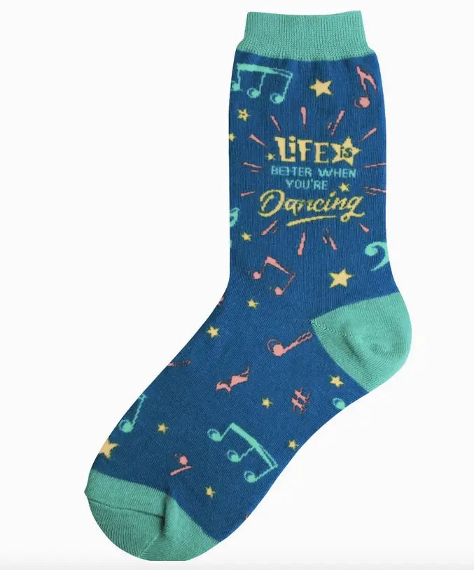 Womens Socks Dance Life Size: 4-10