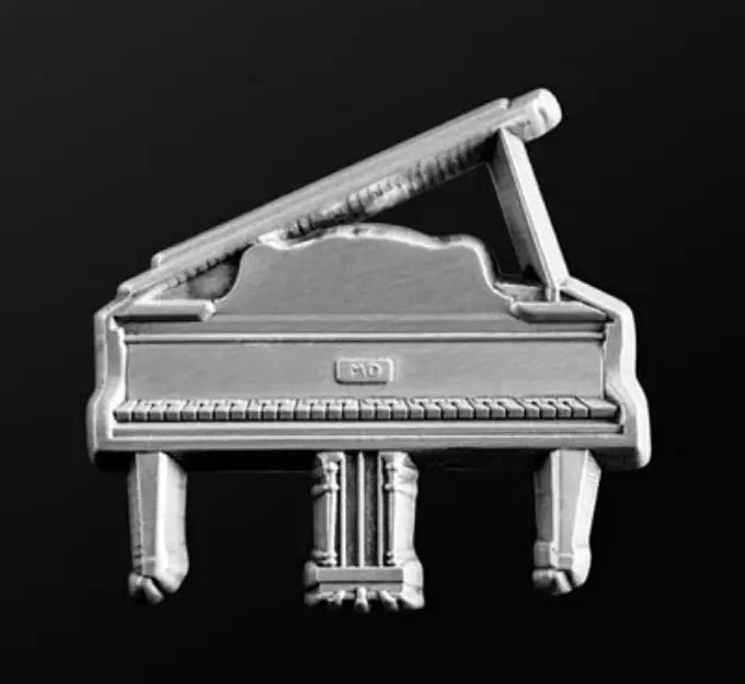 Musician Designer Grand Piano Pin Silver
