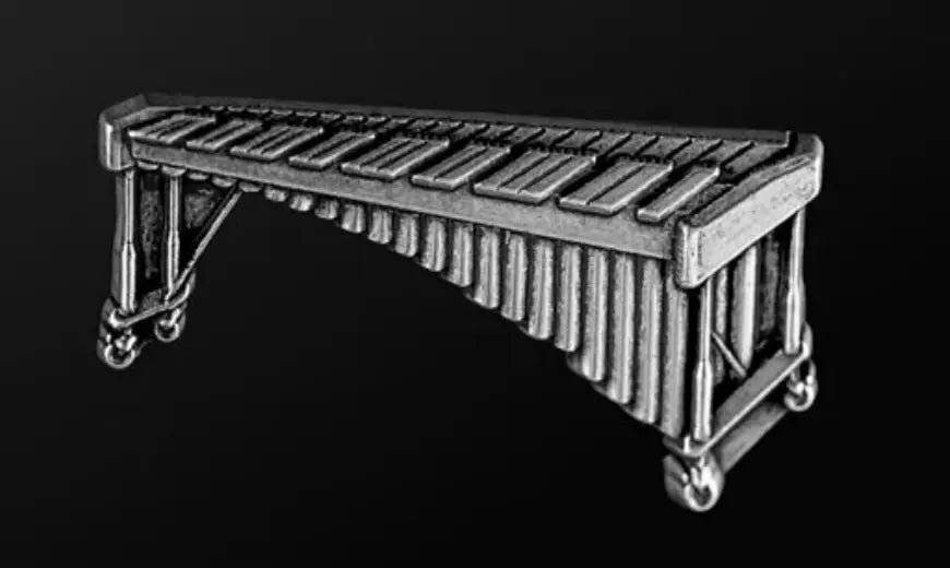Musician Designer Marimba Pin Silver