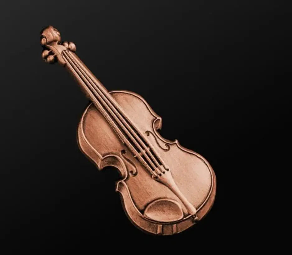 Musician Designer Violin Pin Copper