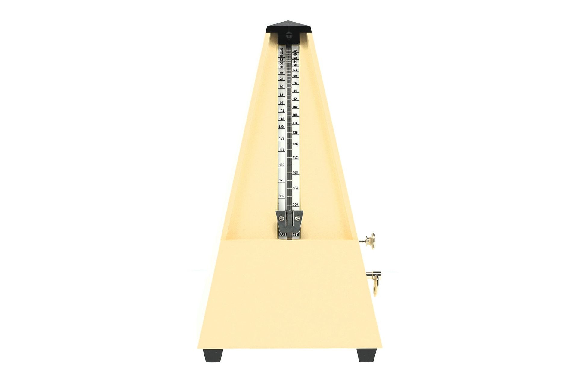 Wittner Pyramid Plastic Window Metronome with Bell Ivory