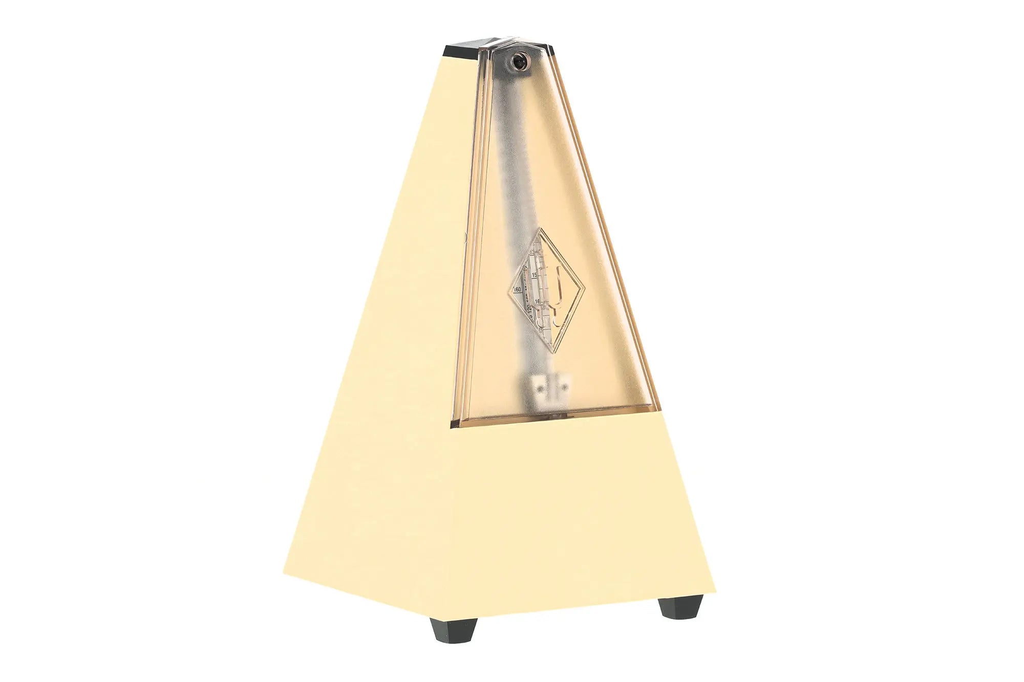 Wittner Pyramid Plastic Window Metronome with Bell Ivory