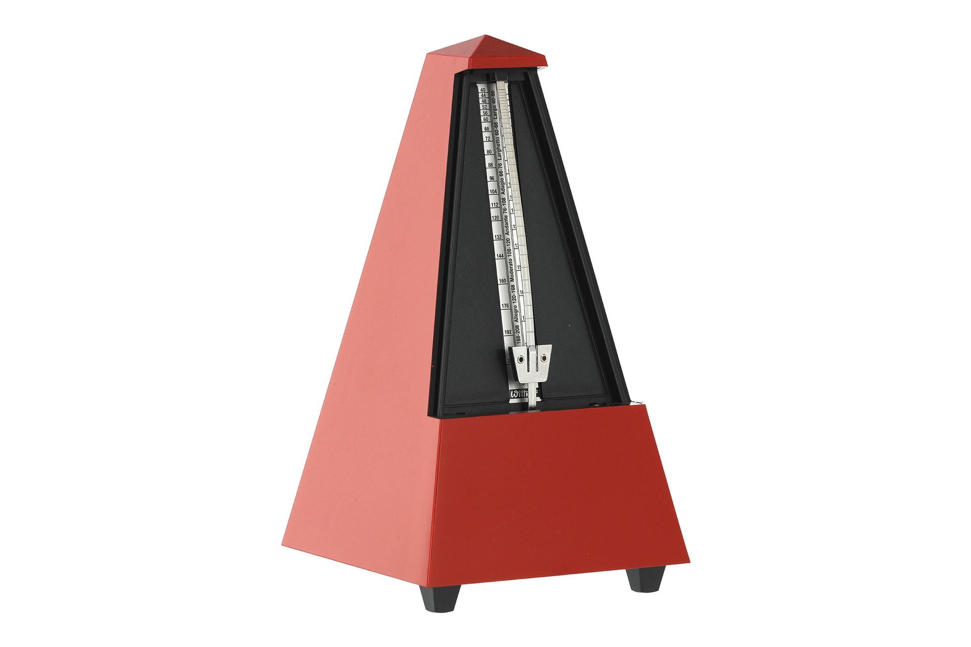 Wittner Pyramid Plastic Metronome with Bell Dark Red
