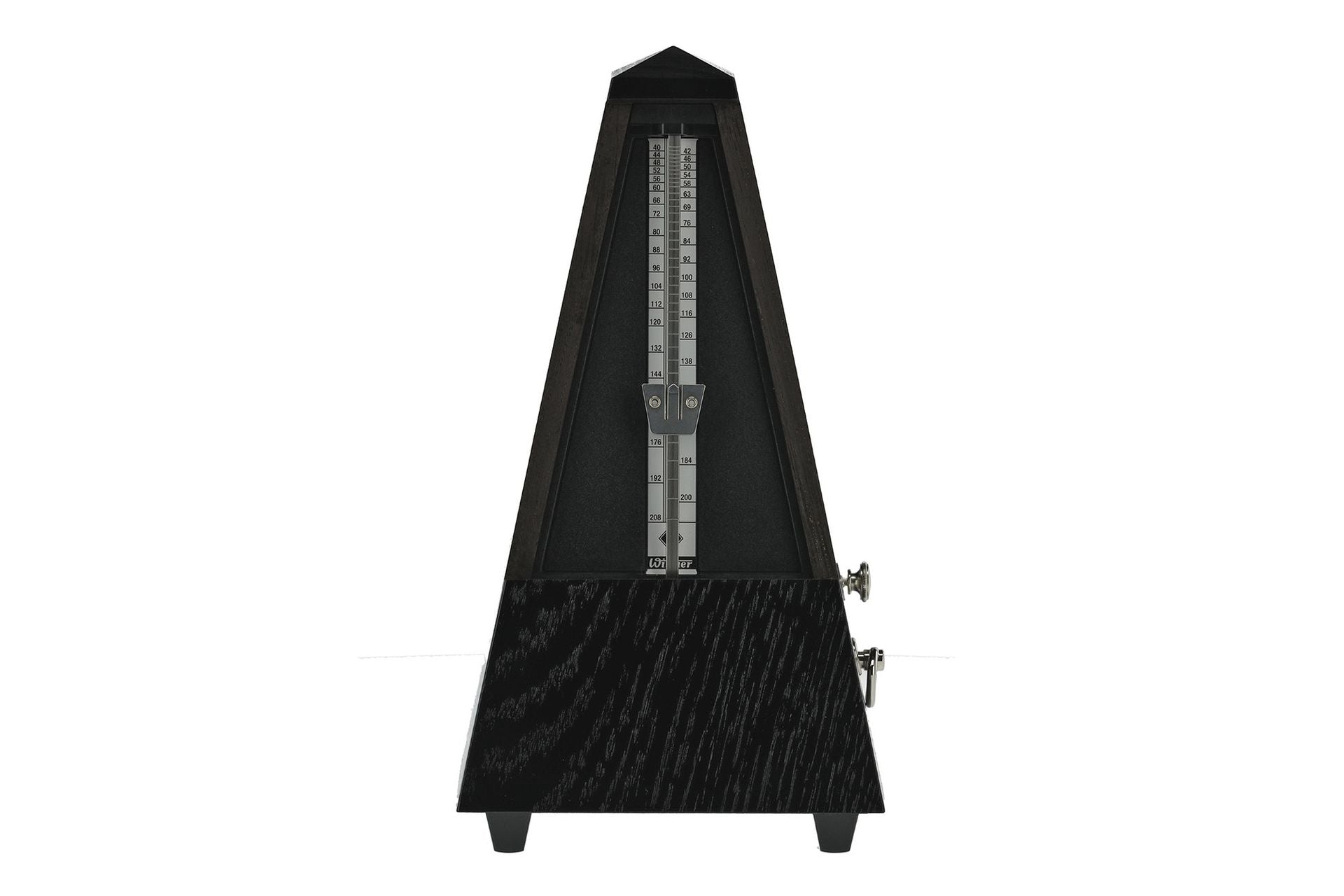 Wittner Pyramid Wood Metronome with Bell Oak Black Matte