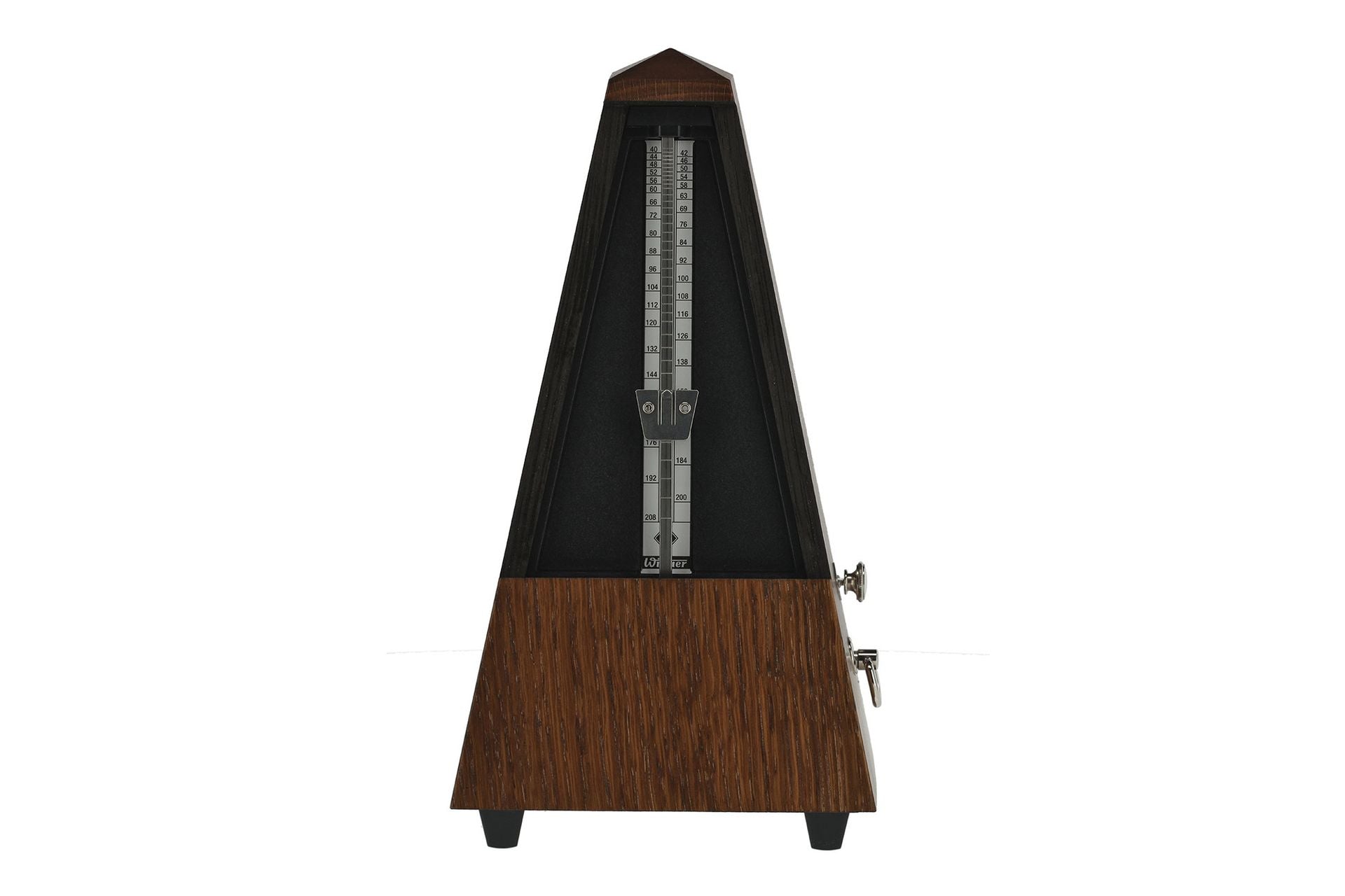 Wittner Pyramid Wood Metronome with Bell Oak Brown Matte