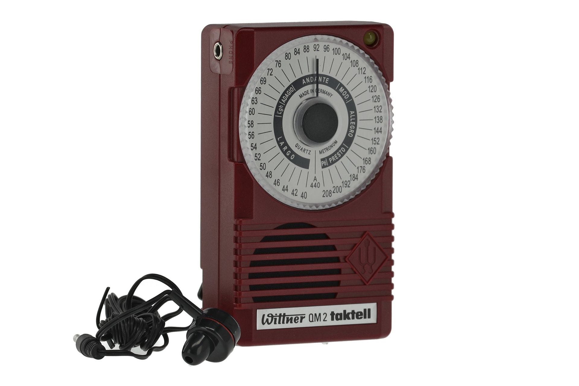 Wittner QM2 Metronome Ruby Red with Headphones