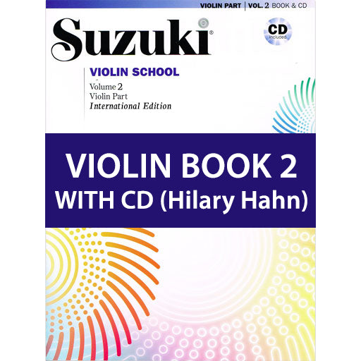 Suzuki Violin School Book/Volume 2 - Violin Part with CD Recording by Hilary Hahn International Edition