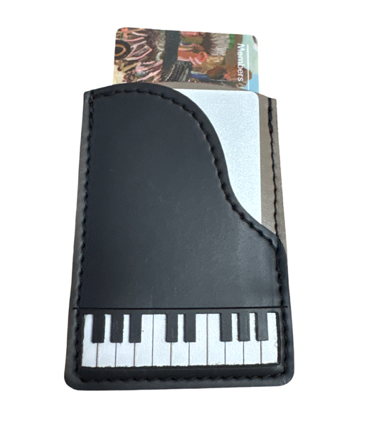 Grand Piano Credit Card or Cash Holder Made from Vegan Apple Leather Vegan