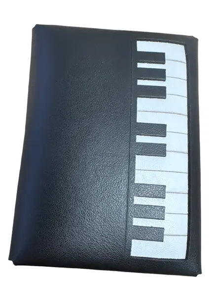 Keyboard or Piano Credit Card Holder Made from Vegan Apple Leather Vegan