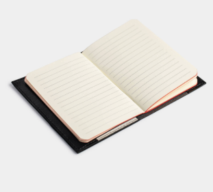 Grand Piano Passport or Notebook Holder Made from Vegan Apple Leather Vegan