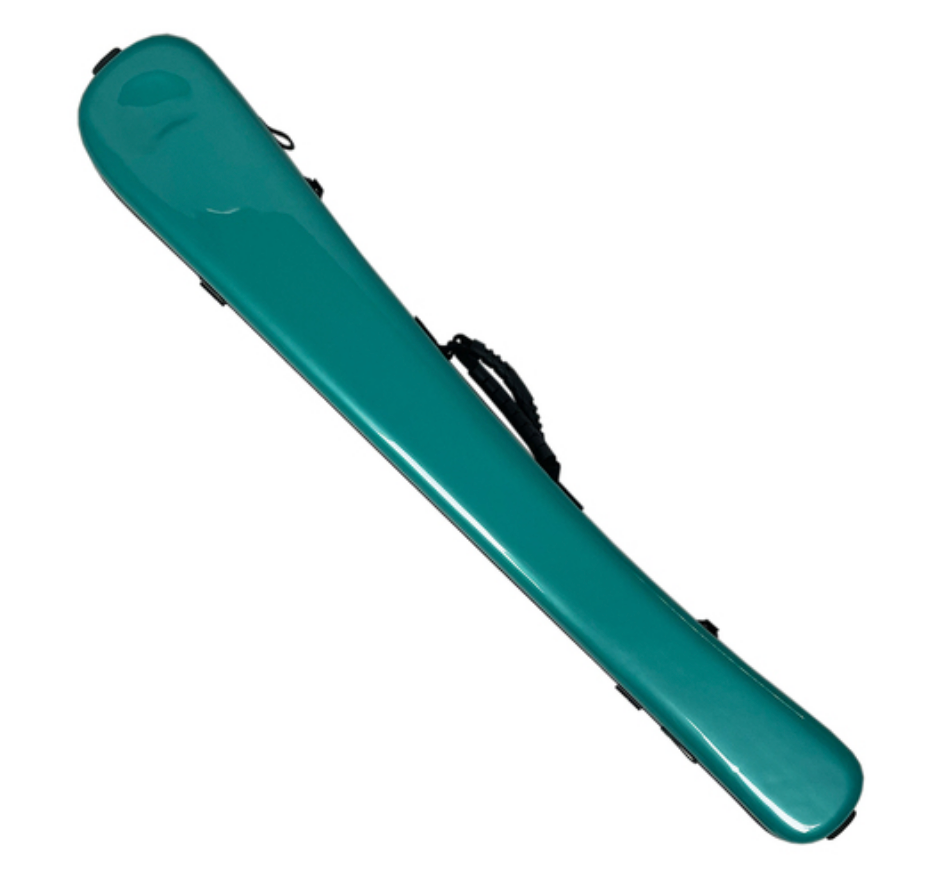 Double Bass Bow Case - Vivo Polycarbonate Double German or French, Green