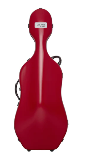 BAM Classic 5.9 Cello Case with Wheels Pomegranate Red