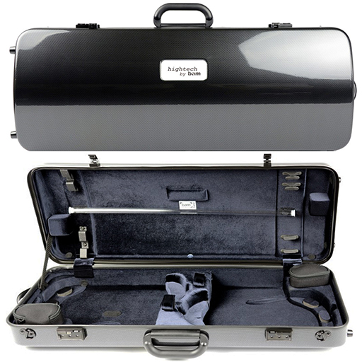 BAM Hightech Violin Case for 2 Violins Black Carbon