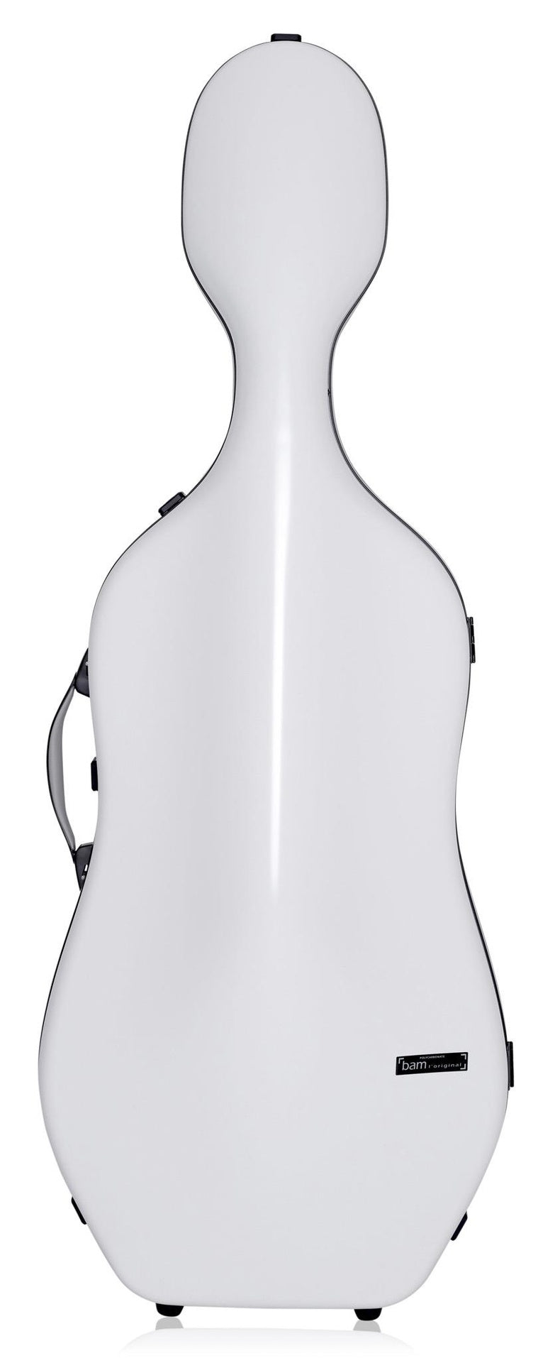 Cello Case - Bam Ice Supreme Hightech White with Black Fittings