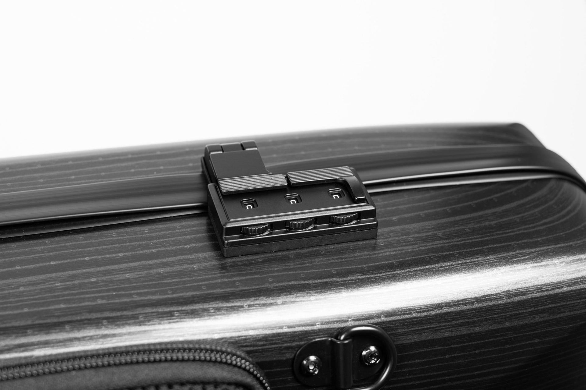 Violin Case - Bam Hightech Oblong with Back Pocket - Black Lazure