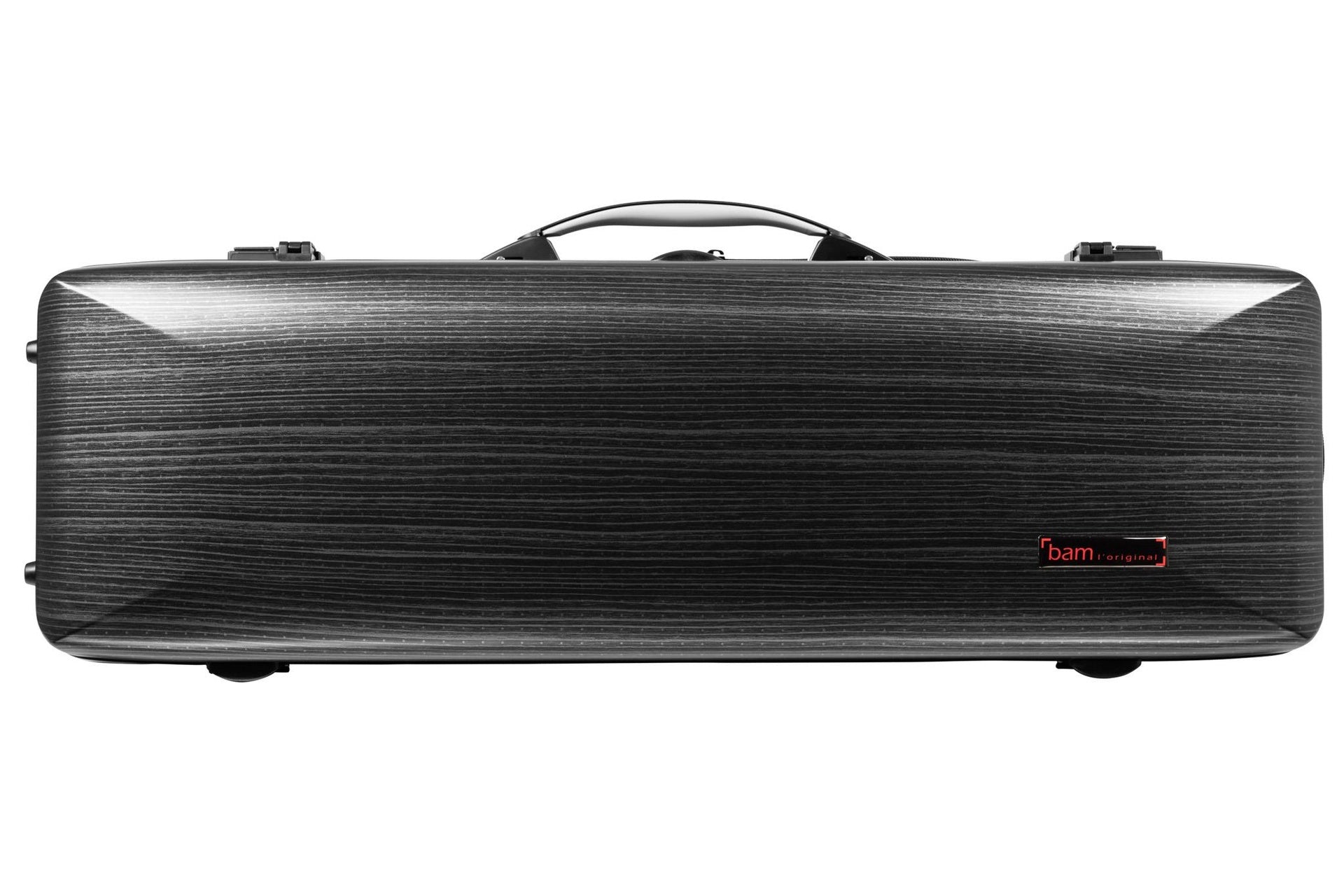 Violin Case - Bam Hightech Oblong with Back Pocket - Black Lazure