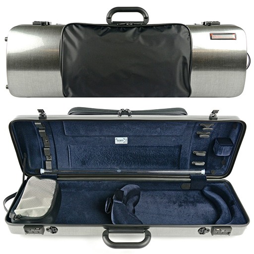 BAM Hightech Oblong Violin Case with Pocket Tweed