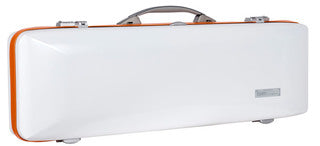 Violin Case - Bam Ice Supreme Hightech Oblong White with Orange Fittings