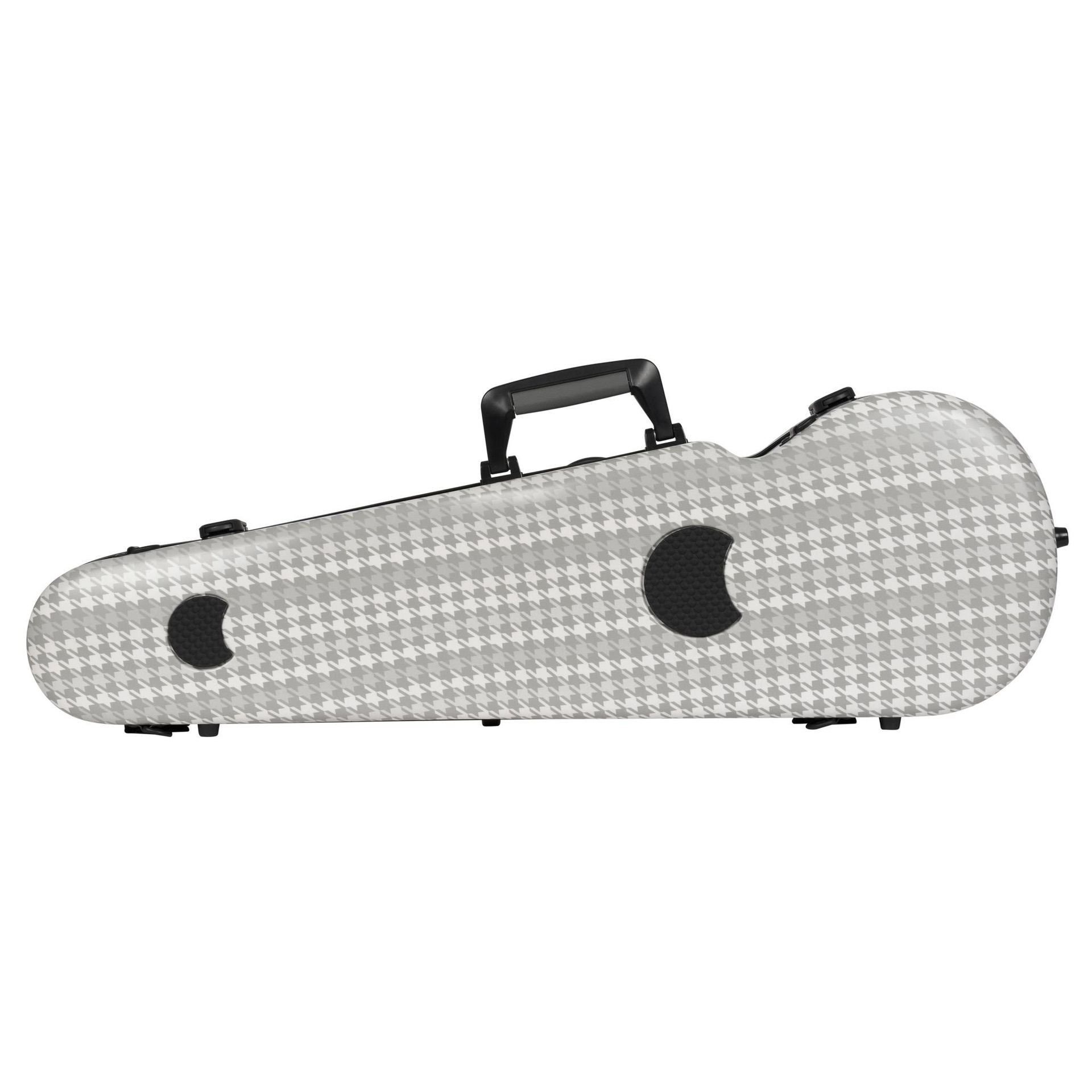 BAM Cabourg Hightech Contoured Violin Case Grey with Black Trim