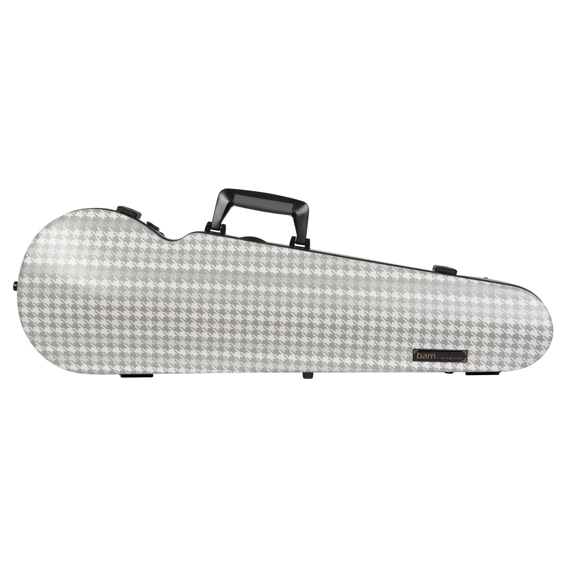 BAM Cabourg Hightech Contoured Violin Case Grey with Black Trim