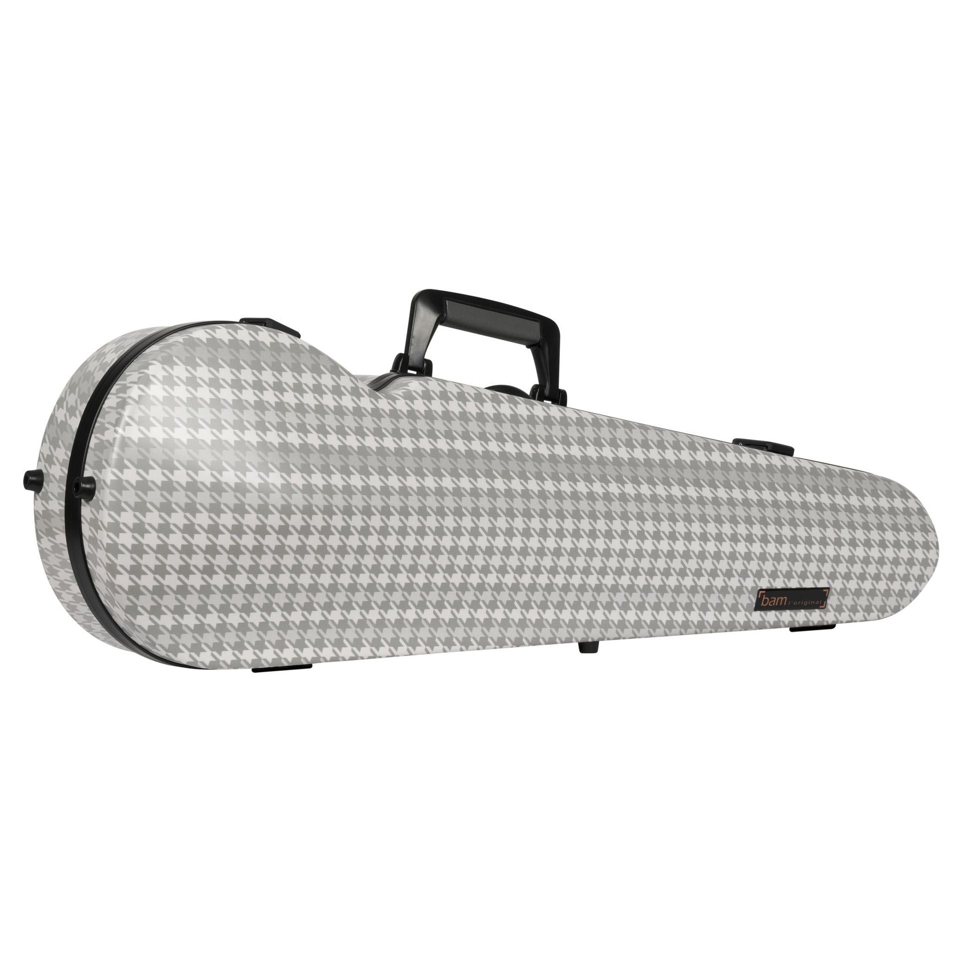 BAM Cabourg Hightech Contoured Violin Case Grey with Black Trim