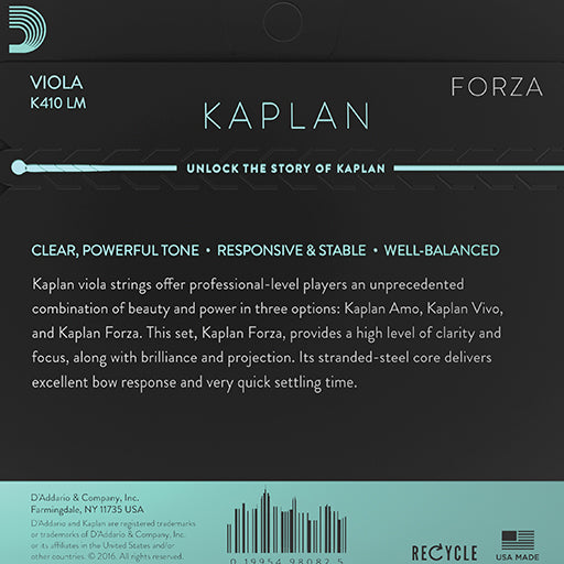D'Addario Kaplan Forza Viola, Long Scale, Set