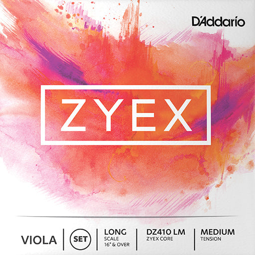 D'Addario Zyex Viola, Set (Med), 16-16.5"
