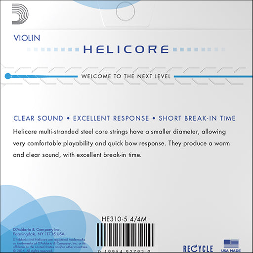 D'Addario Helicore Violin 5 String Set