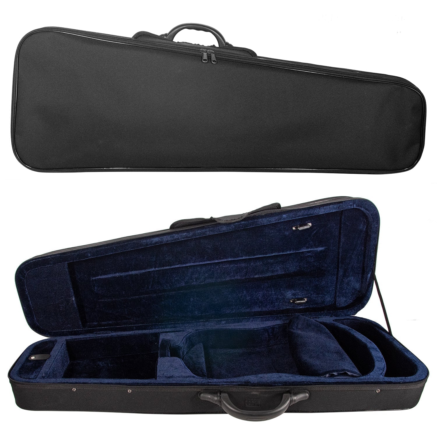 Viola Case - Kreisler 16-16.5” Lightweight Shaped/Arrow Black/Blue