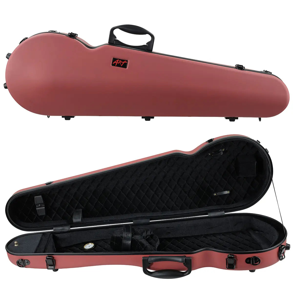 ART Shaped Violin Case 4/4-3/4 Cherry Red