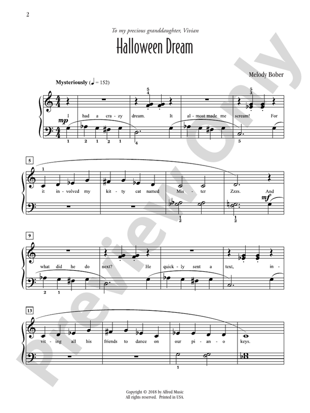 Halloween Dream - Piano (Digital Download)