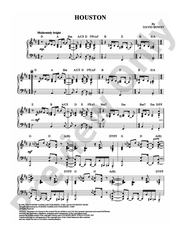 Houston - Piano (Digital Download)