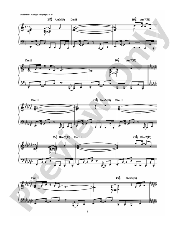 Midnight Sun - Piano (Digital Download)