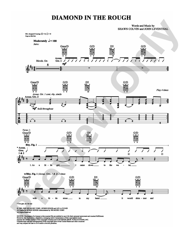 Diamond in the Rough - Easy Guitar (Digital Download)