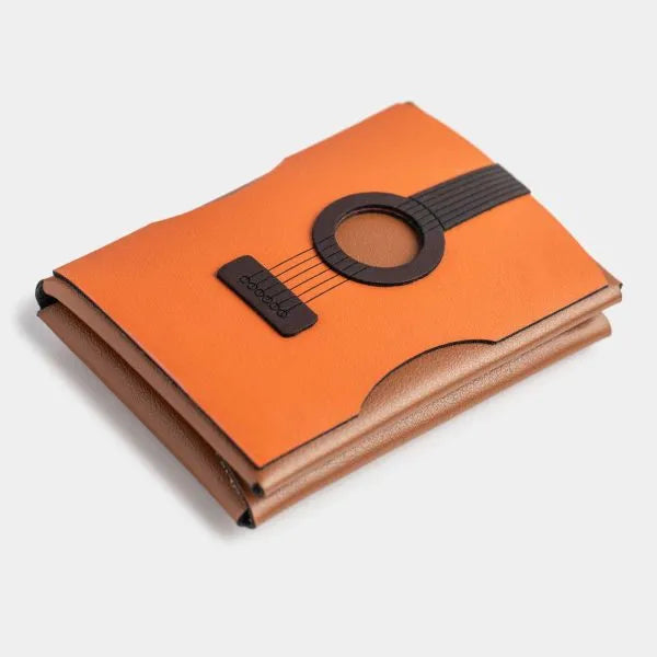 Guitar Credit Card Holder Made from Vegan Apple Leather Vegan