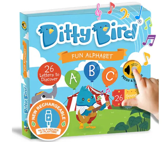 Ditty Bird "Fun Alphabet" Childrens Interactive Sound Book New Rechargeable EditionDitty Bird "Fun Alphabet" Childrens Interactive Sound Book New Rechargeable Edition
