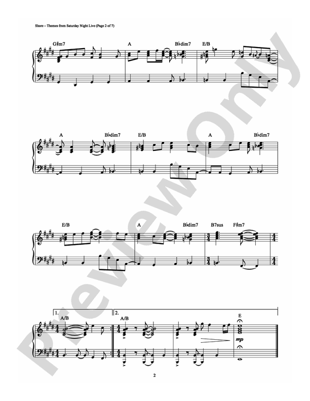 Saturday Night Live (Opening and Closing Themes) - Piano (Digital Download)