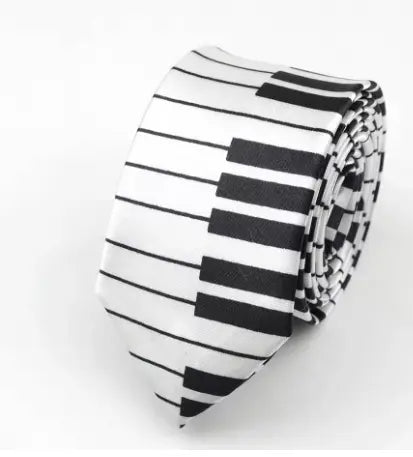 Neck Tie with Piano Keys